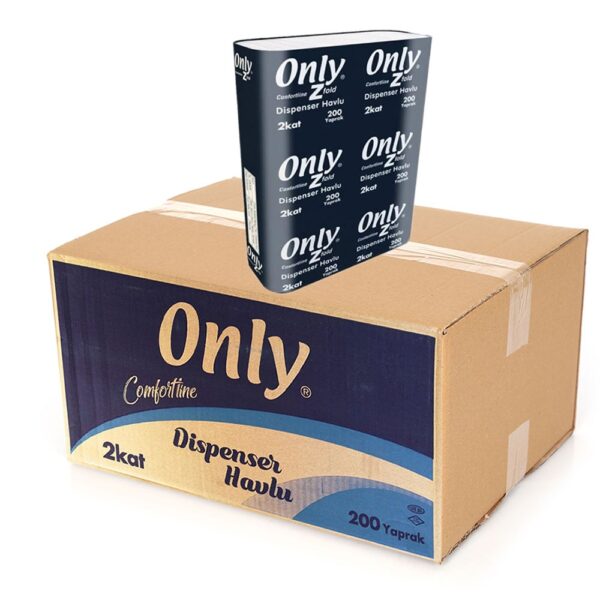 Only Confortline Dispenser Kağıt Havlu Z Katlama 2 Kat 200 Adetlik 12 Paket
